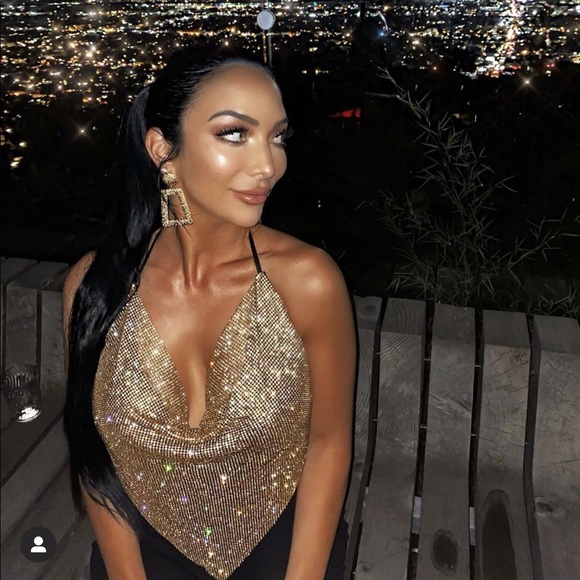 GØLD Diamanté Top 🤩 Brand new in packaging multiple available - Picture 1 of 5